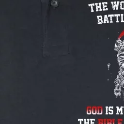 The World Is a Battlefield God is my Weapon Softstyle Adult Sport Polo