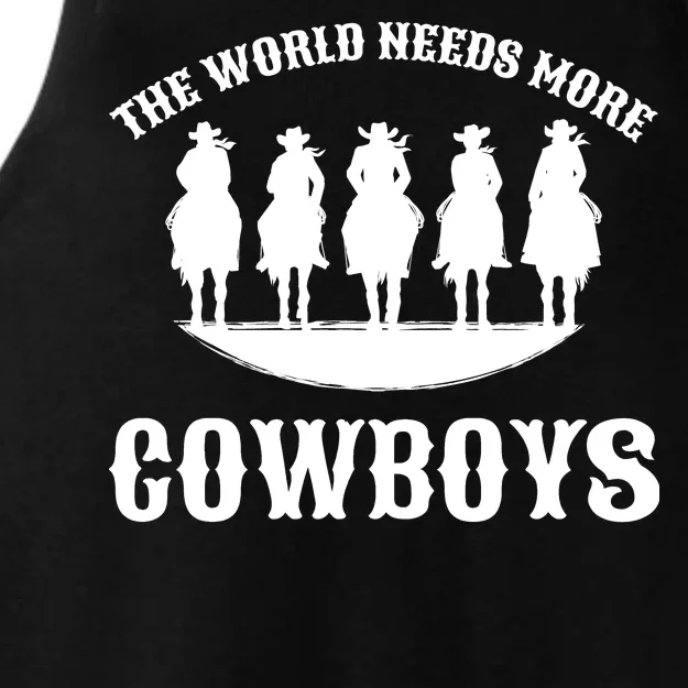 The World Needs More Cowboys Ladies Tri-Blend Wicking Tank