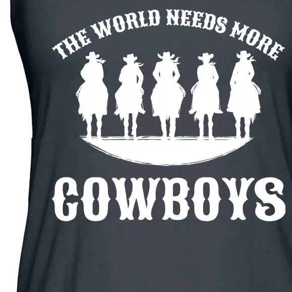 The World Needs More Cowboys Ladies Essential Flowy Tank