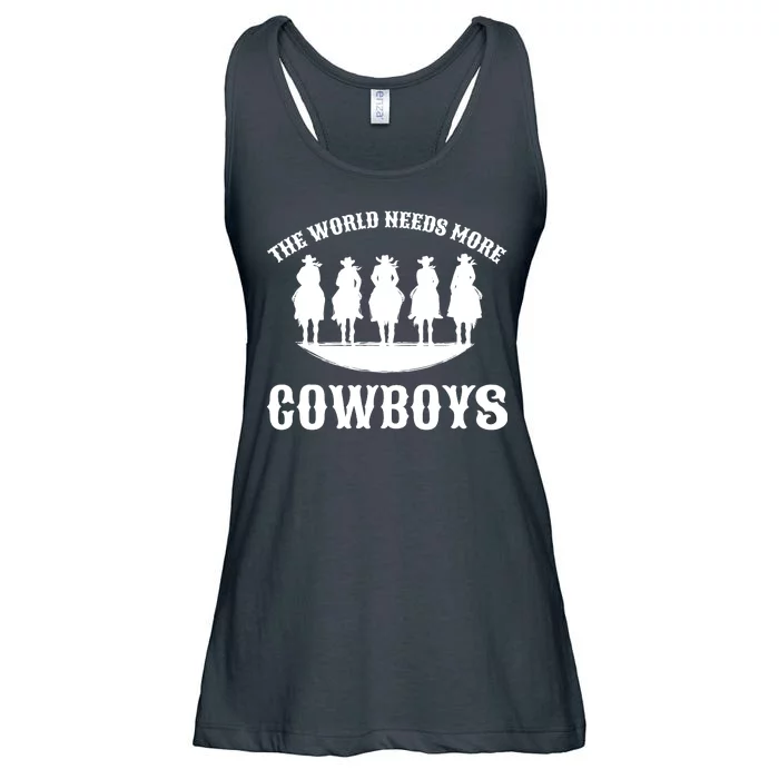 The World Needs More Cowboys Ladies Essential Flowy Tank