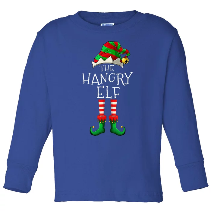 The Hangry Elf Family Matching Funny Christmas Costume Toddler Long Sleeve Shirt