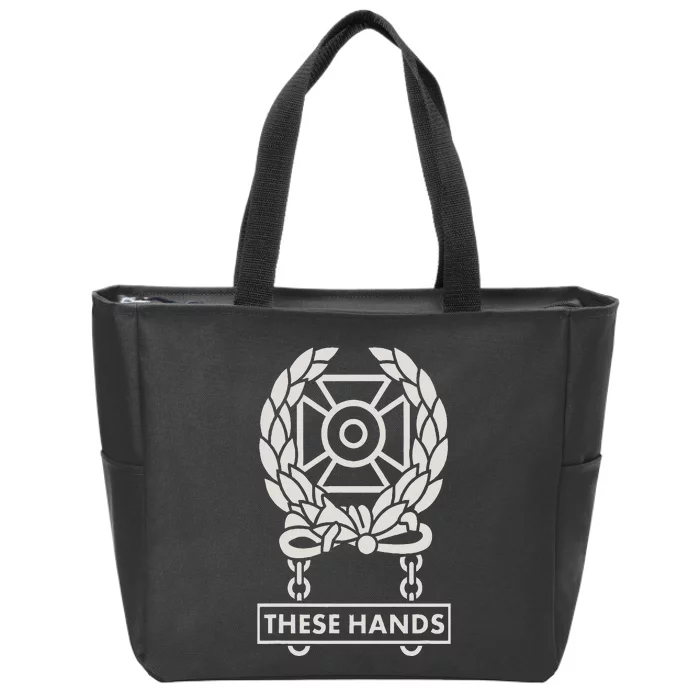 These Hands Expert Badge Zip Tote Bag