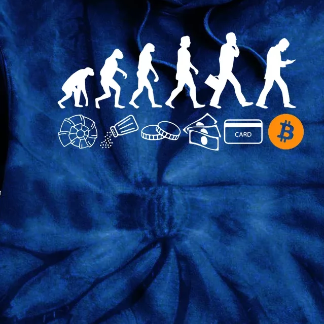 The Human Evolution Of Money Bitcoin Tie Dye Hoodie