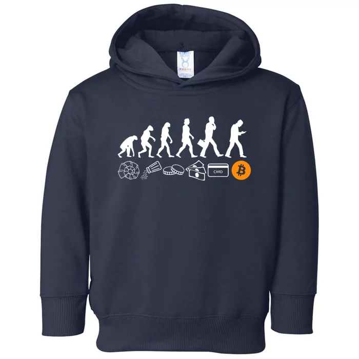 The Human Evolution Of Money Bitcoin Toddler Hoodie