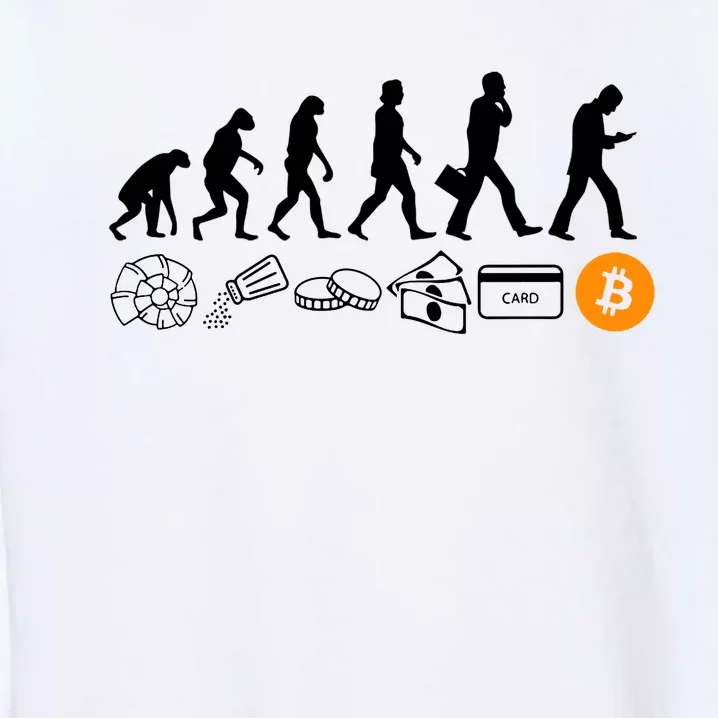 The Human Evolution Of Money Bitcoin Garment-Dyed Sweatshirt