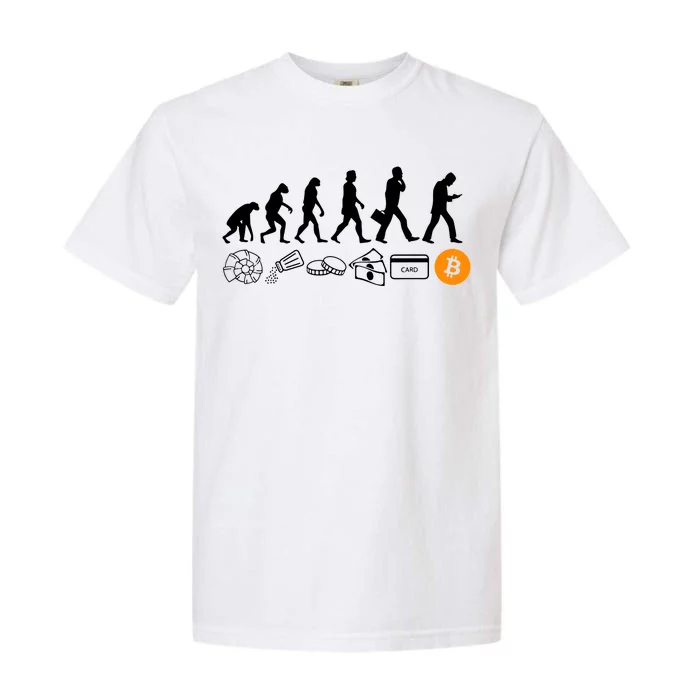 The Human Evolution Of Money Bitcoin Garment-Dyed Heavyweight T-Shirt