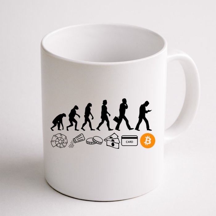 The Human Evolution Of Money Bitcoin Front & Back Coffee Mug