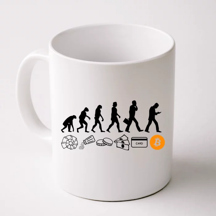 The Human Evolution Of Money Bitcoin Front & Back Coffee Mug