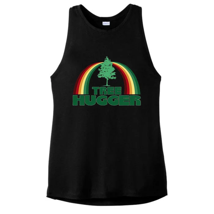 Tree Hugger Environmental Protection Earth Day Tree Ladies Tri-Blend Wicking Tank