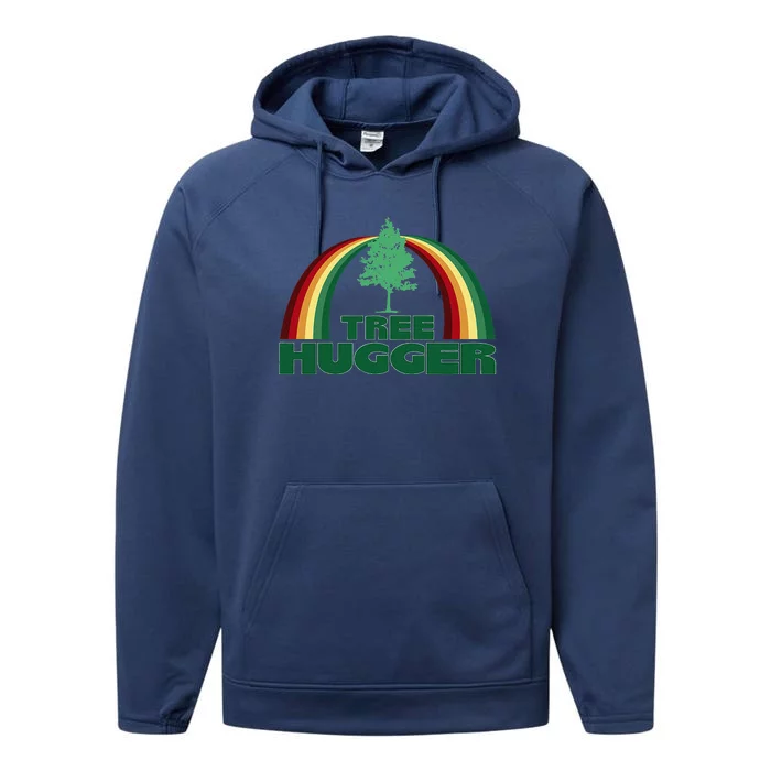 Tree Hugger Environmental Protection Earth Day Tree Performance Fleece Hoodie