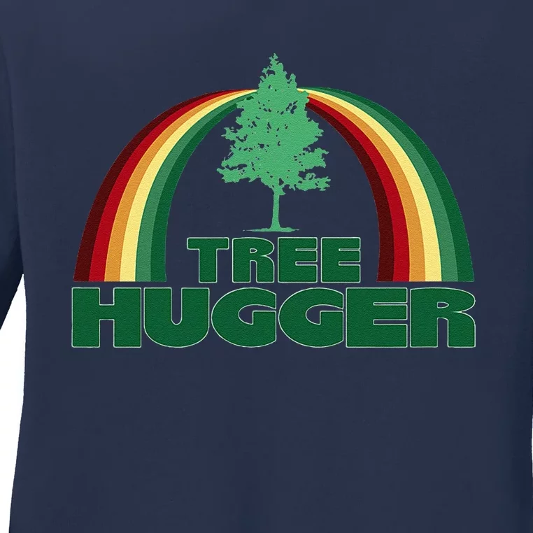 Tree Hugger Environmental Protection Earth Day Tree Ladies Long Sleeve Shirt