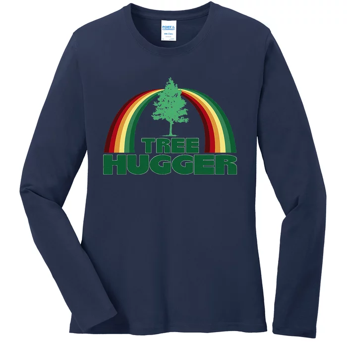 Tree Hugger Environmental Protection Earth Day Tree Ladies Long Sleeve Shirt