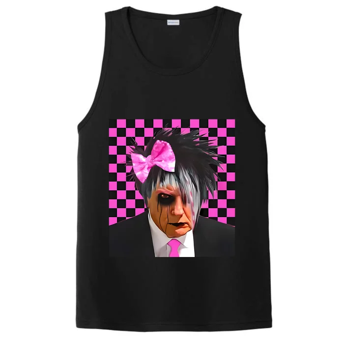 Teen Hearts Emo Trump Dump Mugshot Performance Tank