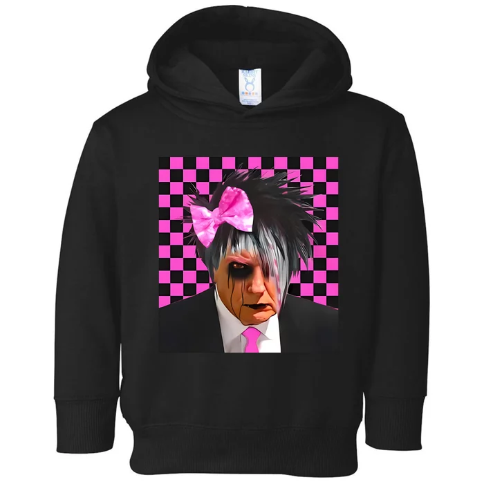 Teen Hearts Emo Trump Dump Mugshot Toddler Hoodie