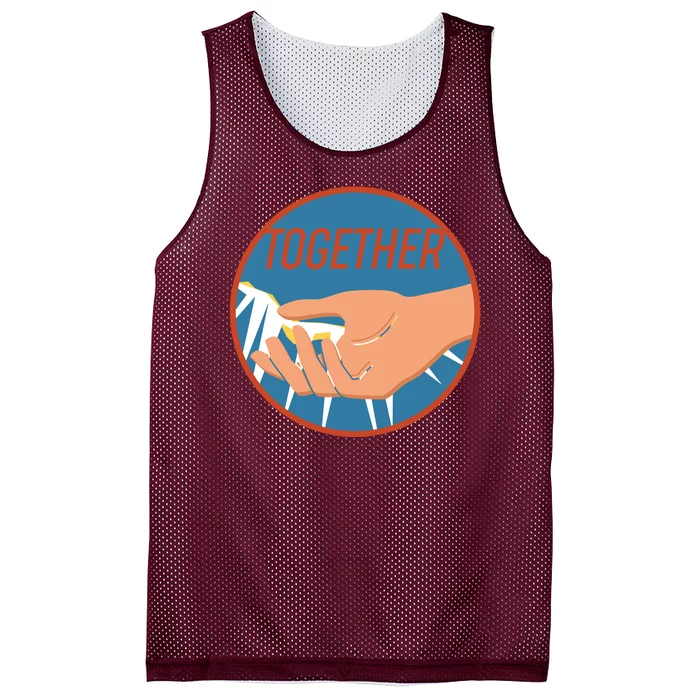 Together Hand Emblem Mesh Reversible Basketball Jersey Tank