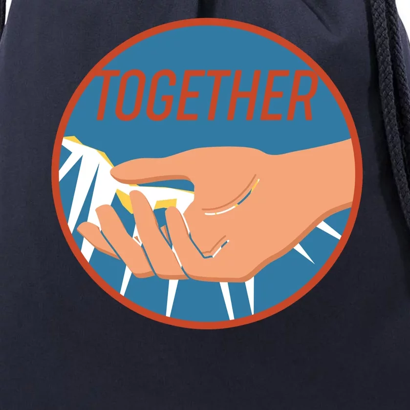 Together Hand Emblem Drawstring Bag