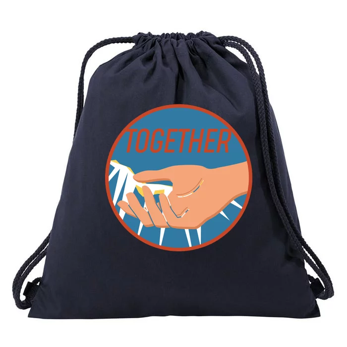 Together Hand Emblem Drawstring Bag