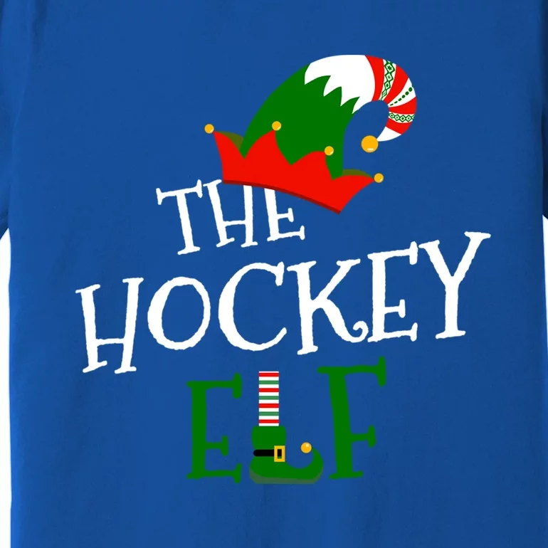 The Hockey Elf Family Matching Group Gift Christmas Costume Gift Premium T-Shirt