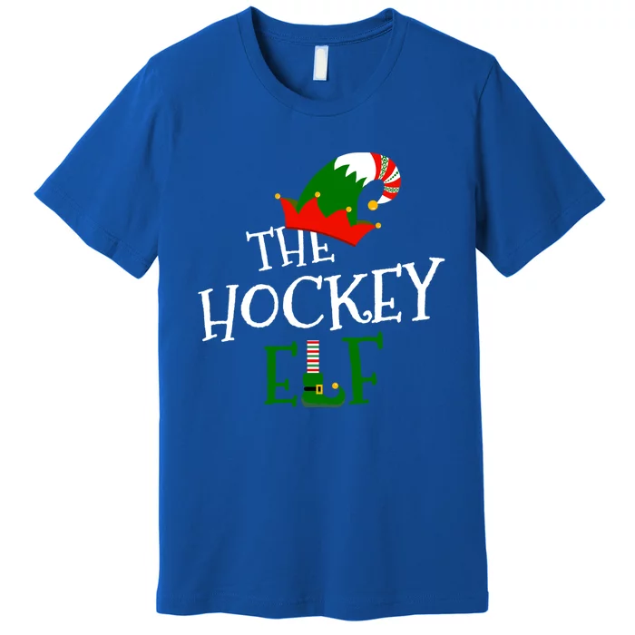 The Hockey Elf Family Matching Group Gift Christmas Costume Gift Premium T-Shirt