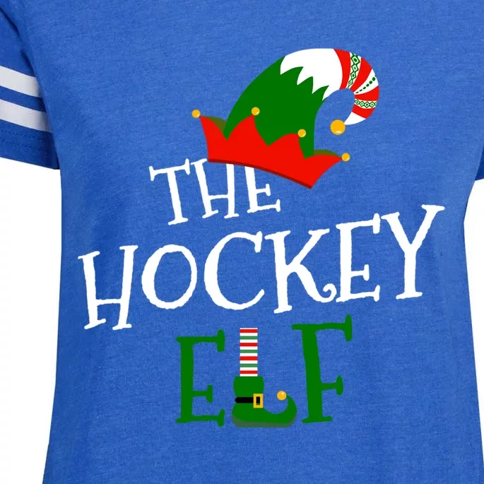 The Hockey Elf Family Matching Group Gift Christmas Costume Gift Enza Ladies Jersey Football T-Shirt