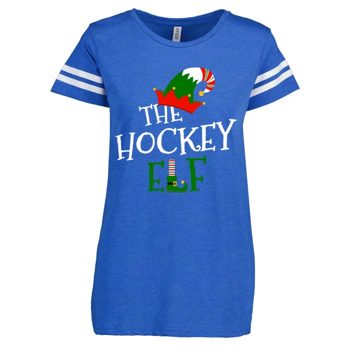 The Hockey Elf Family Matching Group Gift Christmas Costume Gift Enza Ladies Jersey Football T-Shirt