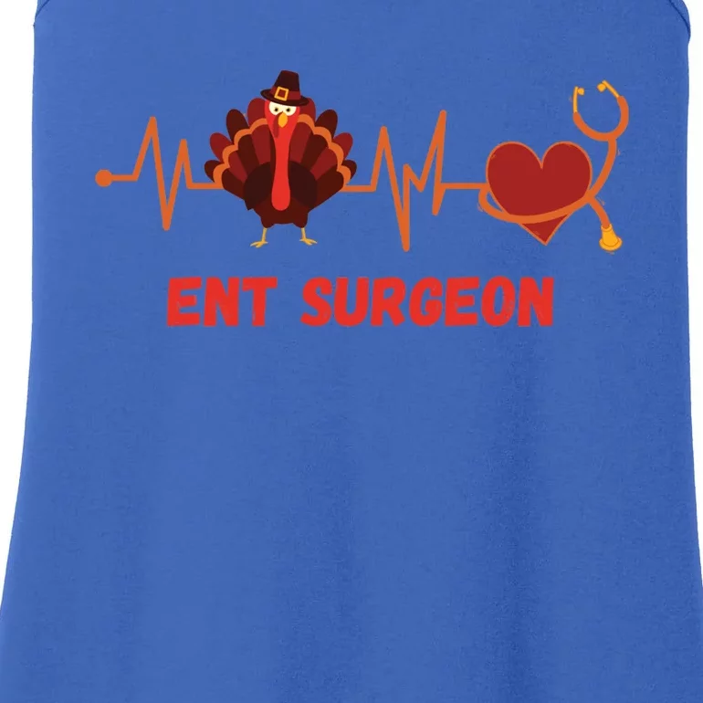 Thanksgiving Heartbeat Ent Surgeon Turkey Doctor Medical Funny Gift Ladies Essential Tank