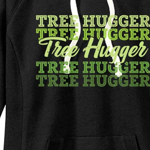 Tree Hugger Earth Day Retro Nature Lover Women's Fleece Hoodie