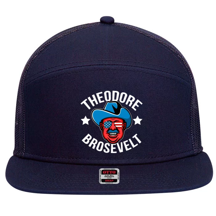 Theodore Brosevelt 7 Panel Mesh Trucker Snapback Hat