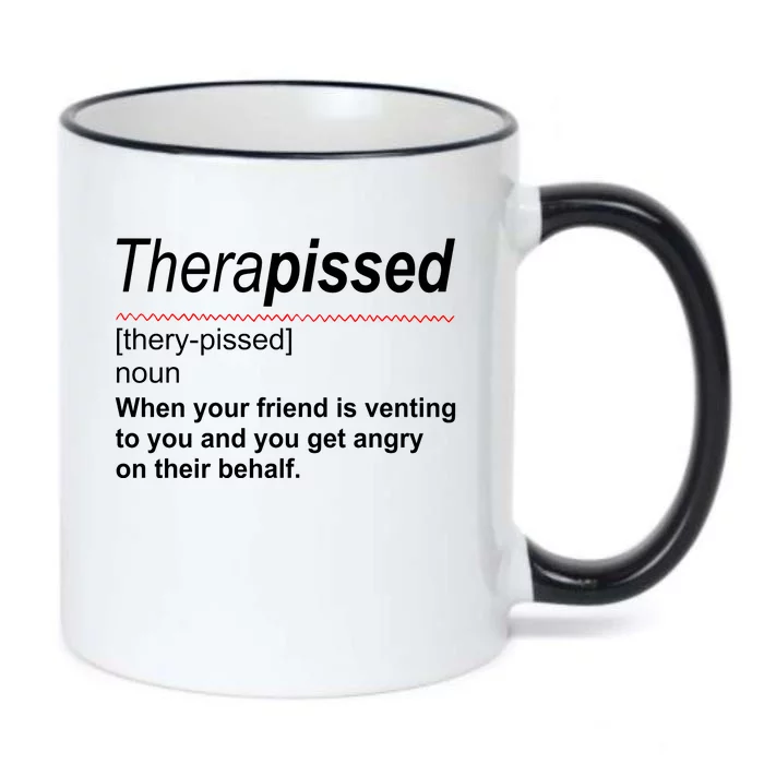 Therapissed Funny Definition Black Color Changing Mug