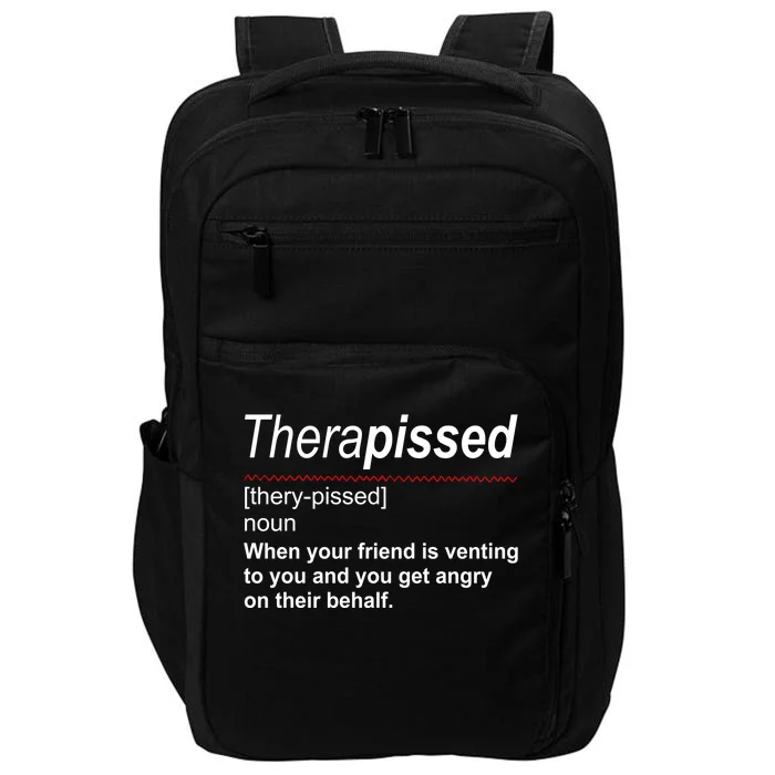 Therapissed Funny Definition Impact Tech Backpack