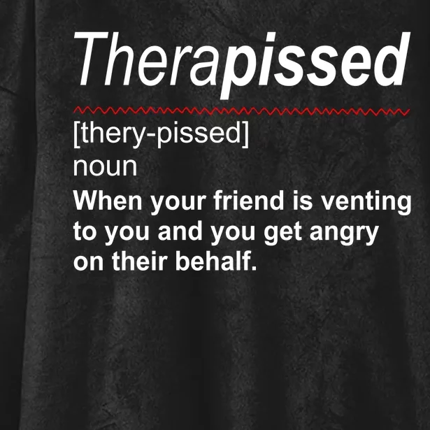 Therapissed Funny Definition Hooded Wearable Blanket