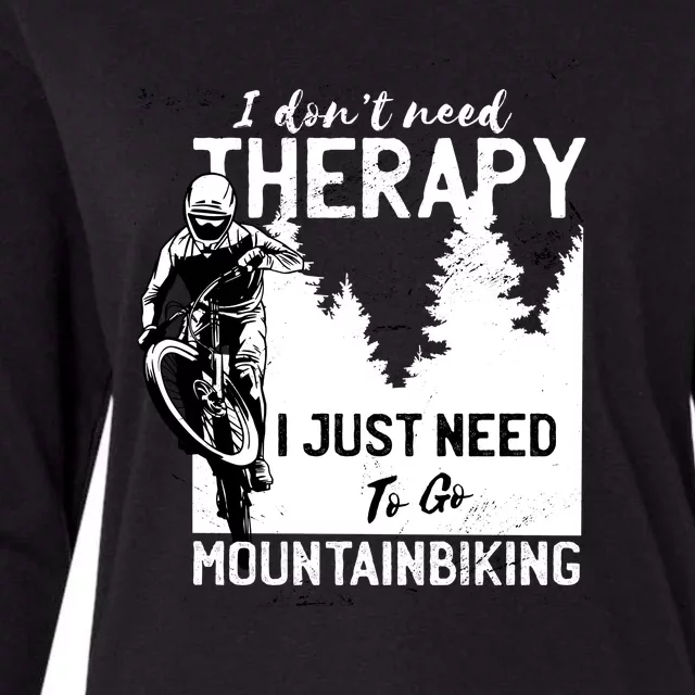 Therapy Mountain Biking Womens Cotton Relaxed Long Sleeve T-Shirt