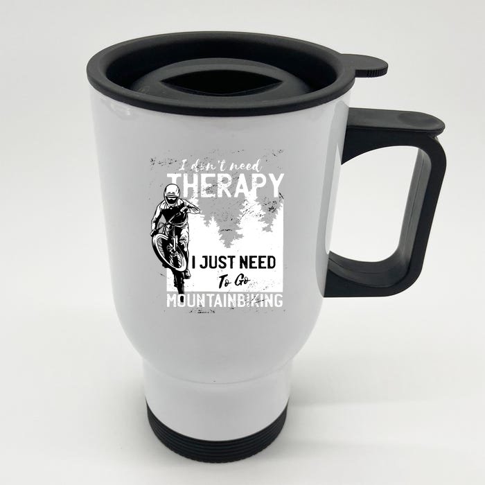 Therapy Mountain Biking Front & Back Stainless Steel Travel Mug