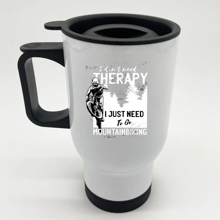 Therapy Mountain Biking Front & Back Stainless Steel Travel Mug