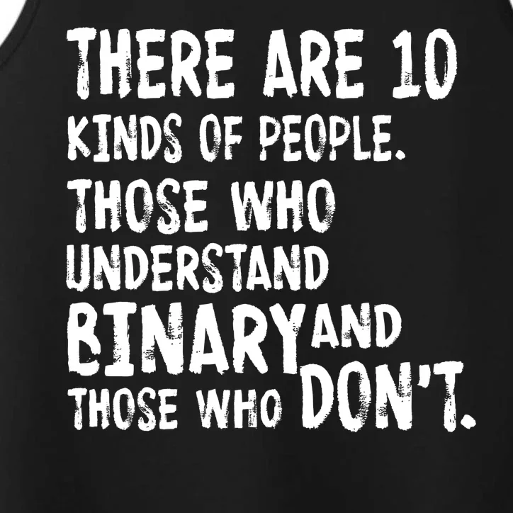 There Are 10 Kind of People Binary Performance Tank