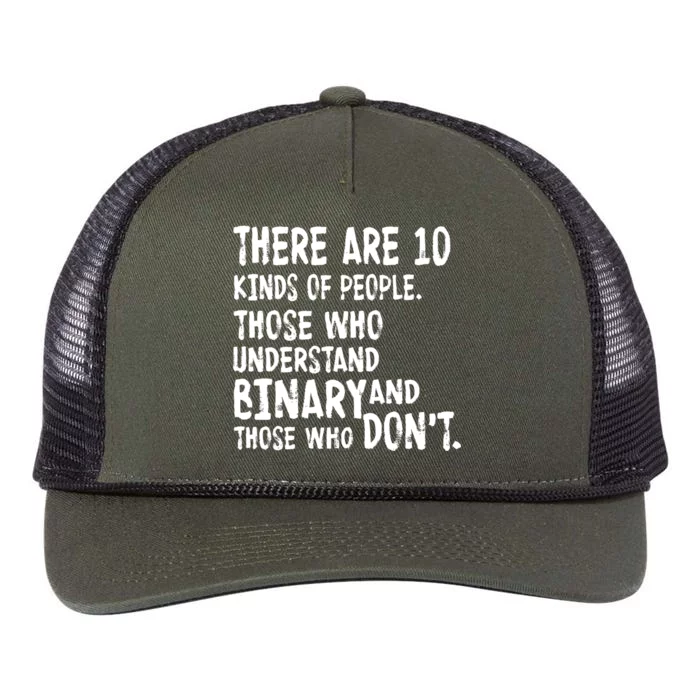 There Are 10 Kind of People Binary Retro Rope Trucker Hat Cap