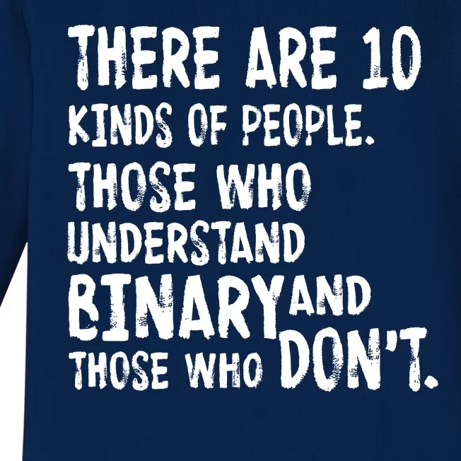 There Are 10 Kind of People Binary Baby Long Sleeve Bodysuit