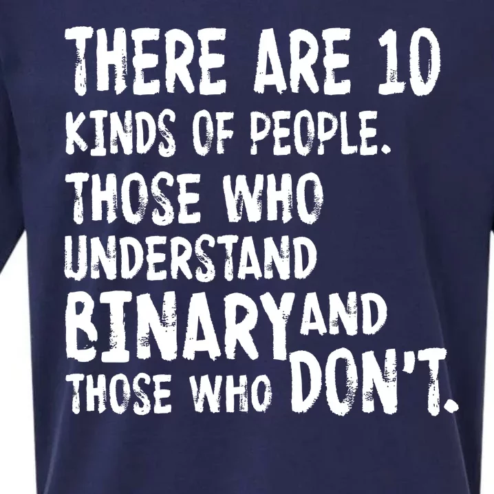 There Are 10 Kind of People Binary Sueded Cloud Jersey T-Shirt