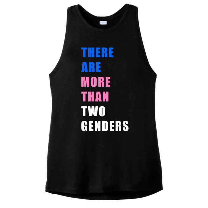 There Are More Than Two Genders Ladies Tri-Blend Wicking Tank