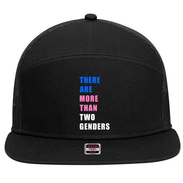 There Are More Than Two Genders 7 Panel Mesh Trucker Snapback Hat