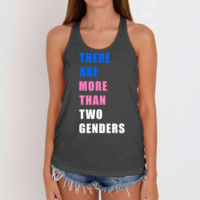 There Are More Than Two Genders Women's Knotted Racerback Tank