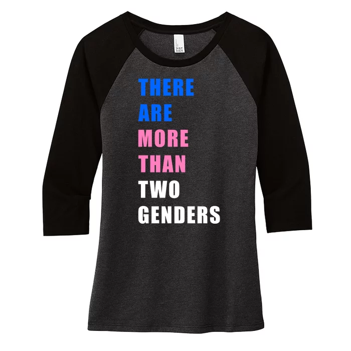 There Are More Than Two Genders Women's Tri-Blend 3/4-Sleeve Raglan Shirt