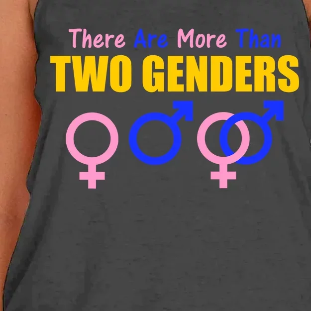 There Are More Than Two Genders Gender Signs Women's Knotted Racerback Tank