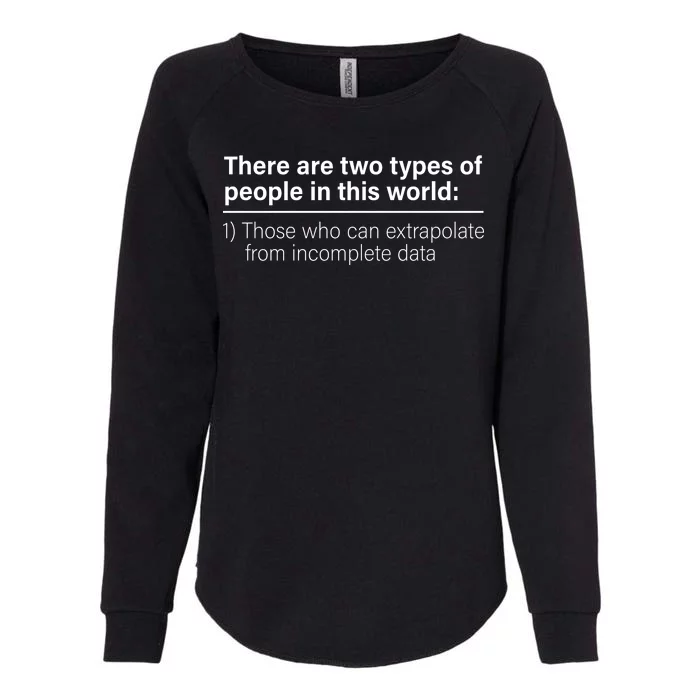 There Are Two Types Of People In This World Womens California Wash Sweatshirt