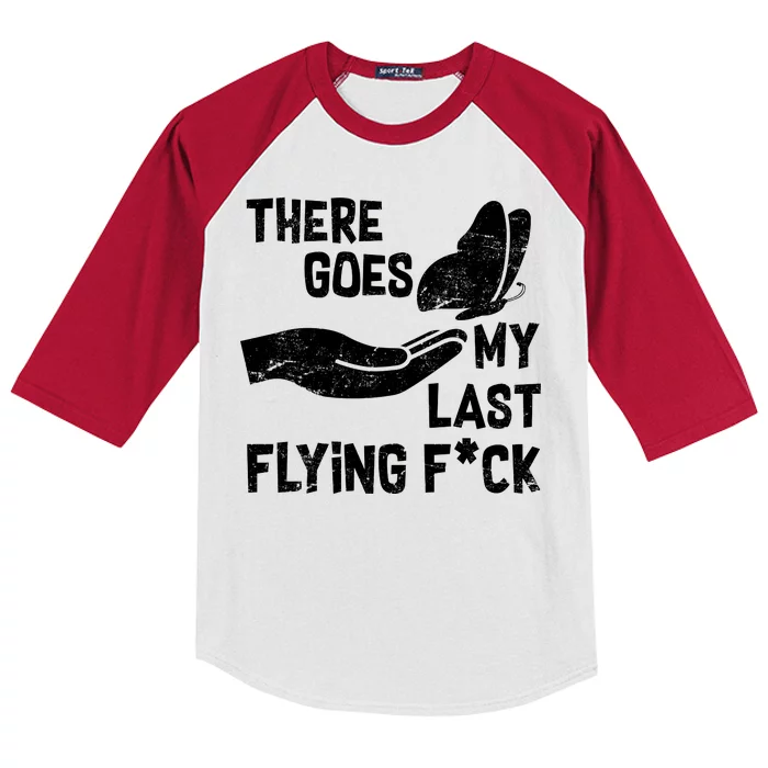 There Goes My Last Flying F*ck Kids Colorblock Raglan Jersey