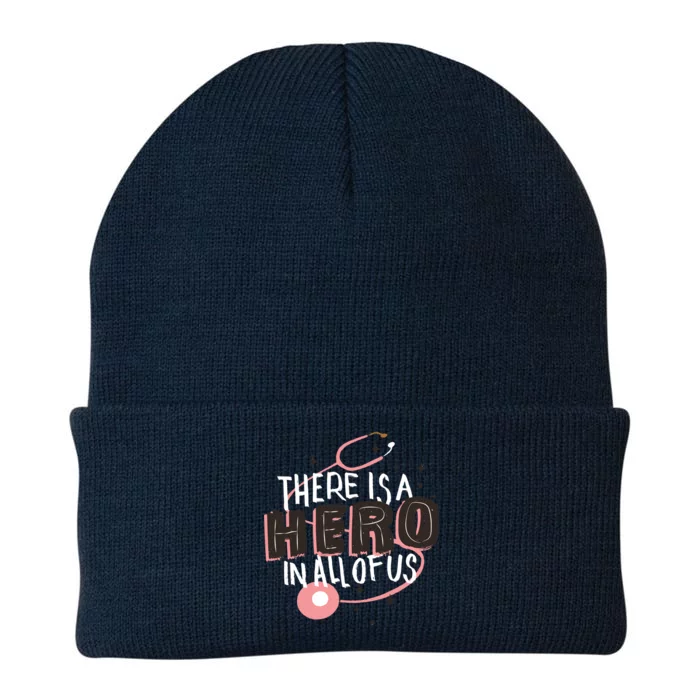 There Is A Hero In All Of Us Nurses Doctors Knit Cap Winter Beanie