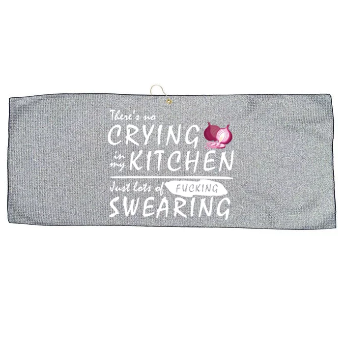 There Is No Crying In My Kitchen Large Microfiber Waffle Golf Towel