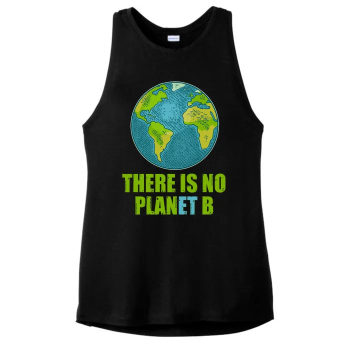 There is No Plan B Celebrate Earth Day Ladies Tri-Blend Wicking Tank