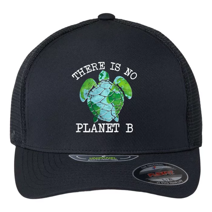 There is No Planet B Earth Flexfit Unipanel Trucker Cap