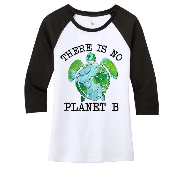 There is No Planet B Earth Women's Tri-Blend 3/4-Sleeve Raglan Shirt